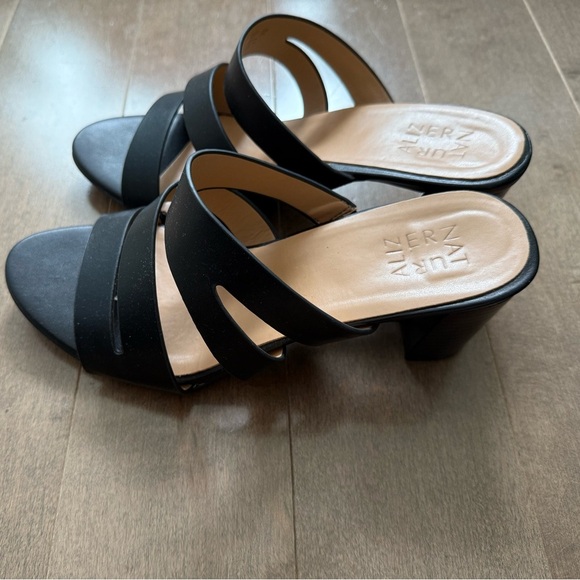 Naturalizer Beaming Black Women's Heeled Slip on Sandals- size 10 Wide - Picture 8 of 10